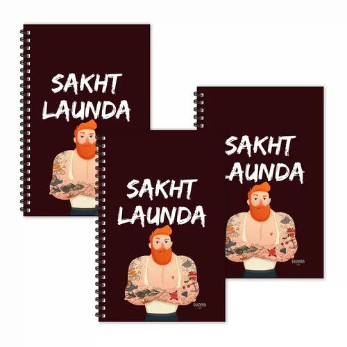 Sakht Launda Hindi Quotes Ruled Diaries - Pack Of 3