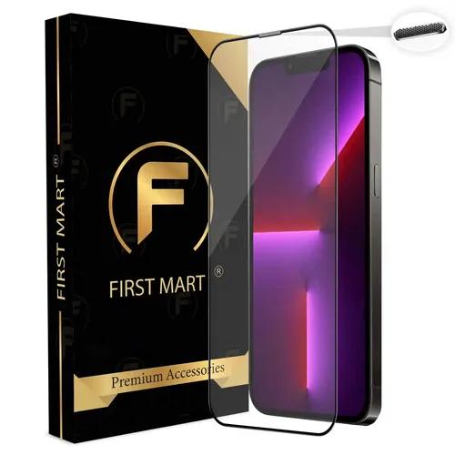 FIRST MART Premium Tempered Glass for iPhone 13 Pro/iPhone 13/14 Edge to Edge Screen Coverage and Speaker Mesh Dust Filter, Easy Installation Kit