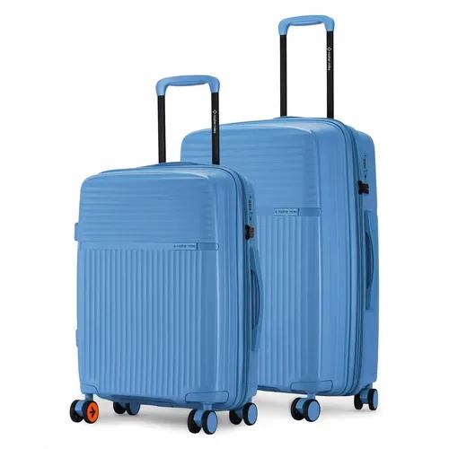 Nasher Miles Krabi Expander and TSA Lock Hard-Sided Polypropylene Luggage Set of 2 Steel Blue Trolley Bags (55 & 65 cm)