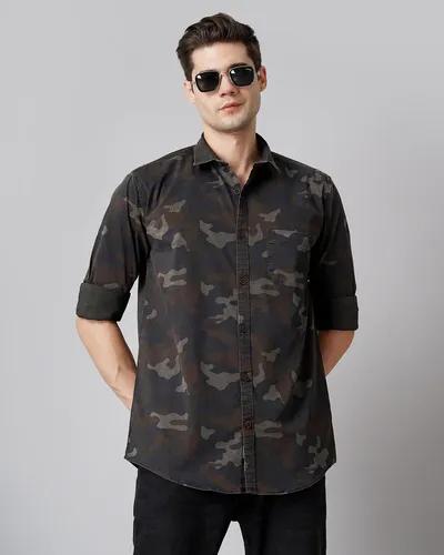 Multi-Black Camofaluge Shirt