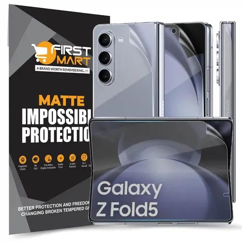 FIRST MART Screen Protector for Samsung Galaxy Z Fold5 5G - Front and Back Nano Fiber Unbreakable Membrane Case Friendly Full Edge to Edge Screen Coverage & Installation Kit (Matte)