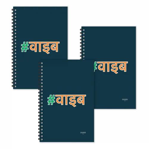 Vibe Hindi Quotes Ruled Diaries - Pack Of 3