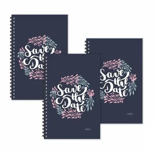 "Save The Date" Ruled Diaries - Pack Of 3