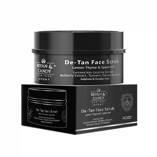 Bryan & Candy NewYork Lion Series De Tan Face Scrub For Men - 100 gm, Enriched with Licorice Extract, Mulberry Extract, Turmeric Extract & Oatmeal