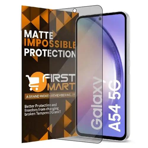 FIRST MART Screen Protector for Samsung Galaxy A54 5G - Impossible Fiber Case Friendly Screen Protection & Installation Kit (Matte)