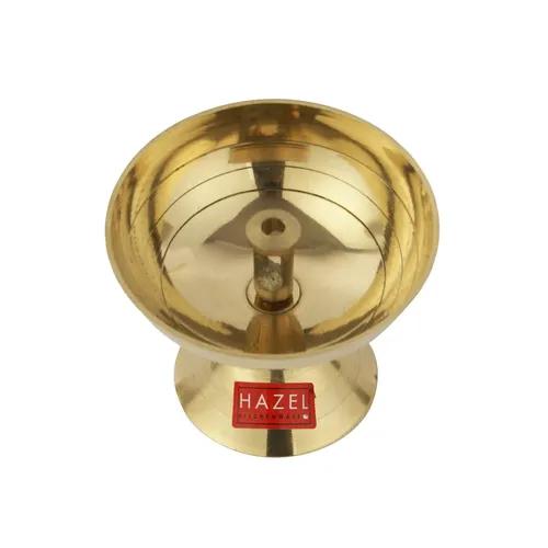 Hazel Payali Brass Diya Oil Lamp, Small, Golden