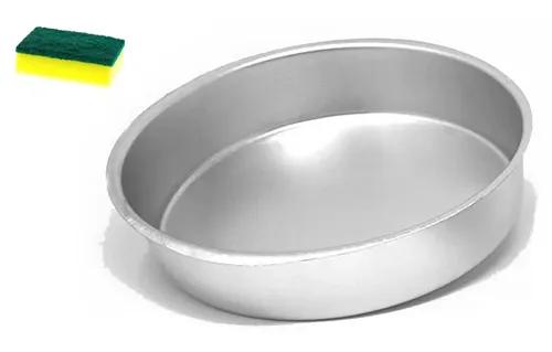 HAZEL Aluminium Round Shape Cake Mould, Silver, Small