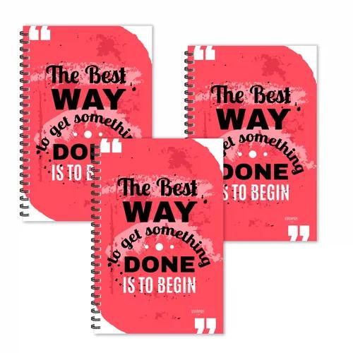 The Best Way To Get Something Done Is To Begin Motivational Diaries - Pack Of 3