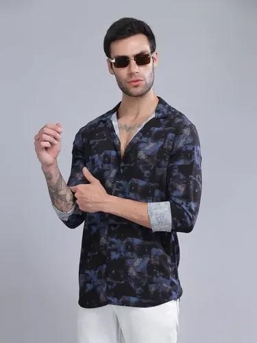 Black Astral Rayon Shirt