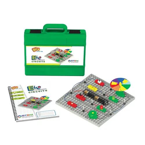 Blix E-Circuits STEM Educational Toy Set, Includes DIY Building Set, Construction Toy Circuit Board, Activity Guide, 24 x 18 cm