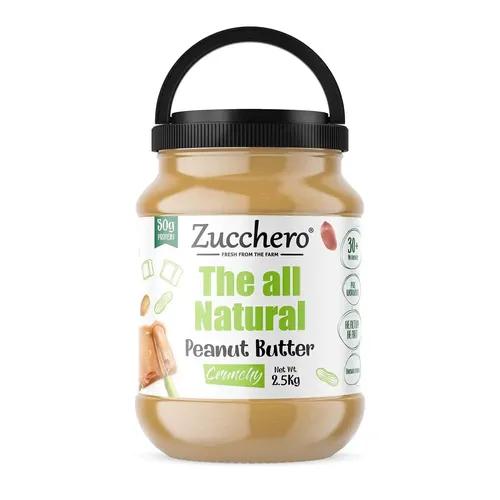 Zucchero All Natural Peanut Butter, 2.5Kg - Unsweetened | 100% | Protein: 30G