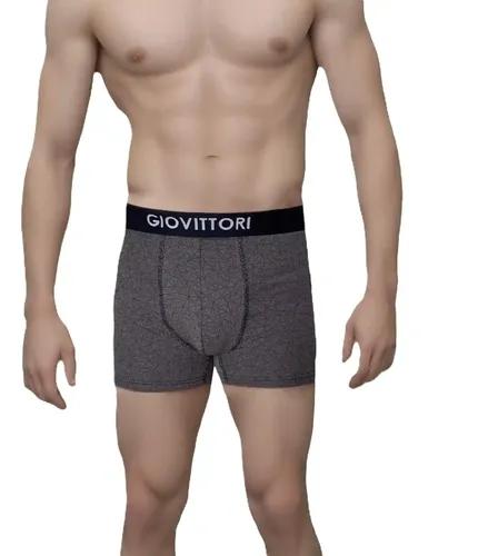 GIOVITTORI Men's Cotton Underwear Trunks, Elastic Waistband, Olive Printed (in, Alpha, L, Regular, Olive Printed)