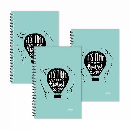 It's Time To Travel Ruled Diaries - Pack Of 3