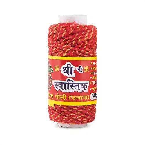 ALODIE - Raksha Sutra | Moli for Puja | Sacred Pooja Cotton Thread | Raksha Sutra for Pooja | Organic Mouli Dhaga for Pujan, Havan, Worship, Diwali, Festival