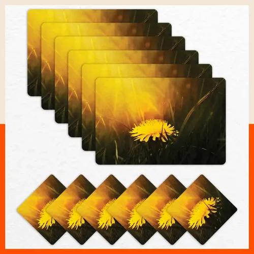 Polypropylene Table Mats & Coasters for Dining Table at Home (Aubade - Set of 6)