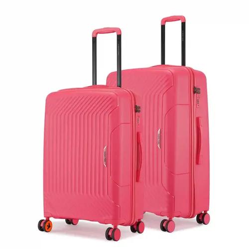 Nasher Miles Coorg Hard-Sided Polypropylene Luggage Set of 2 Paradish Pink Trolley Bag|Suitcase (65 & 75 cm)