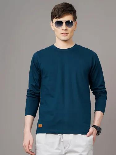 Teal Solid Full Sleeve T-Shirt XXL