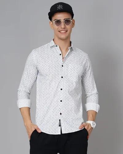 White Triad Print Shirt