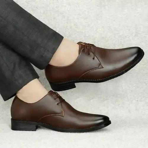 WUGO::Latest Trendy Men Formal Shoes| Brown Derby Shoes| Office Shoes For Men's & Boys - Brown