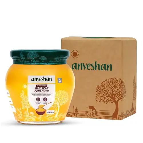 ANVESHAN A2 Hallikar Desi Cow Ghee Bilona Method - 500ml