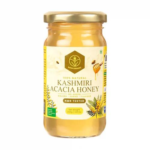 Shiva Organic Kashmir Acacia Honey 100% Raw and Pure| Natural and Original| No Added Sugar |Fresh Kashmir Honey | Unprocessed Honey